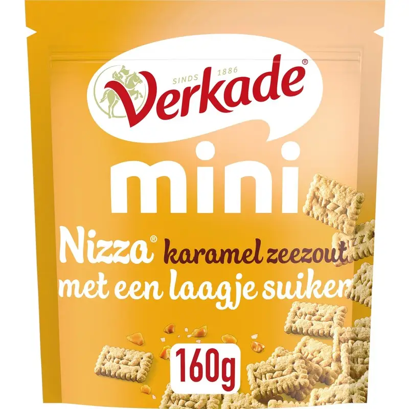 Biscuits Verkade | Mini caramel/sel de mer Nizza | Biscuits Verkade | Biscuits hollandais | 5,6 onces au total