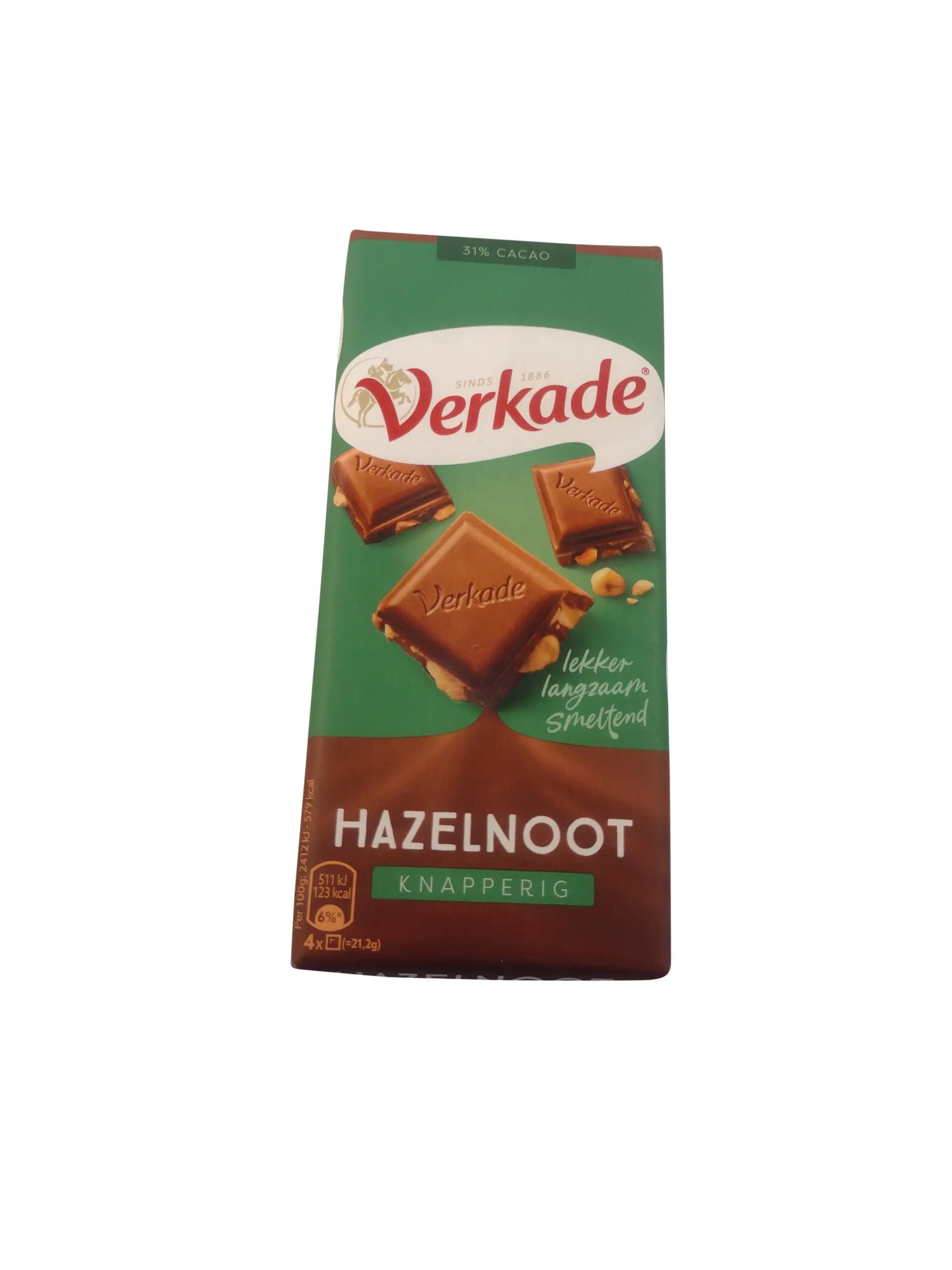 Barra de chocolate Verkade | Tablet de leite com avelã | Chocolate holandês | Chocolate holandês Verkade | 3,9 onças no total
