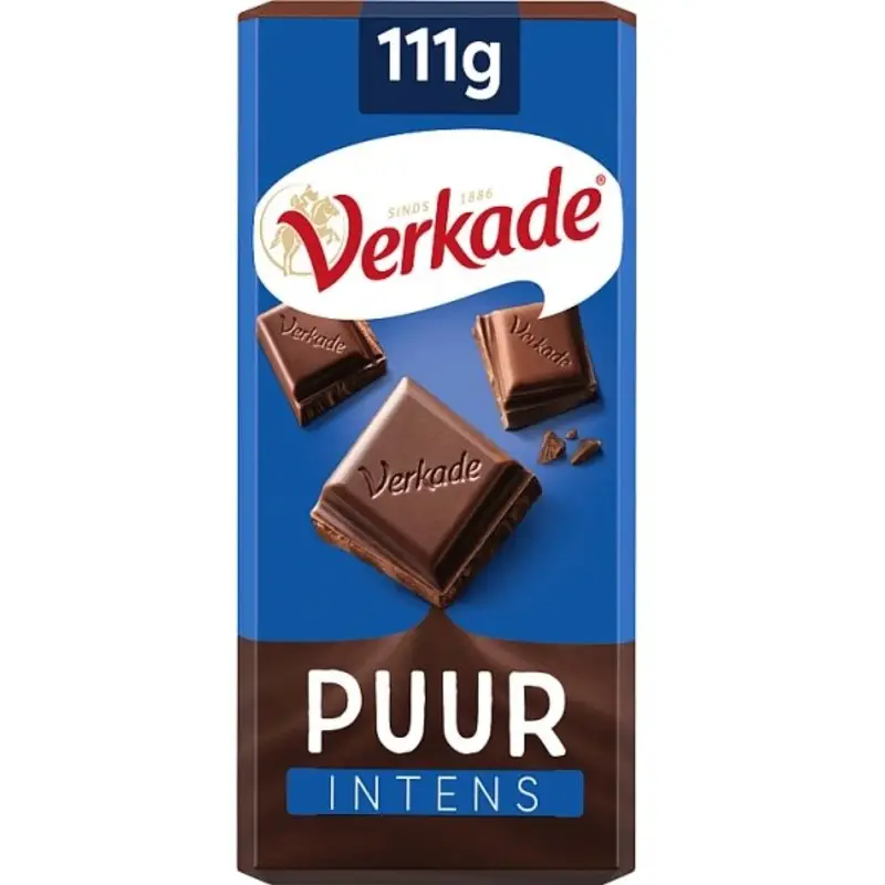 Barra de Chocolate Verkade | Barra de Chocolate Amargo | Chocolate Holandês | Chocolate Holandês Verkade | 3,9 onças no total