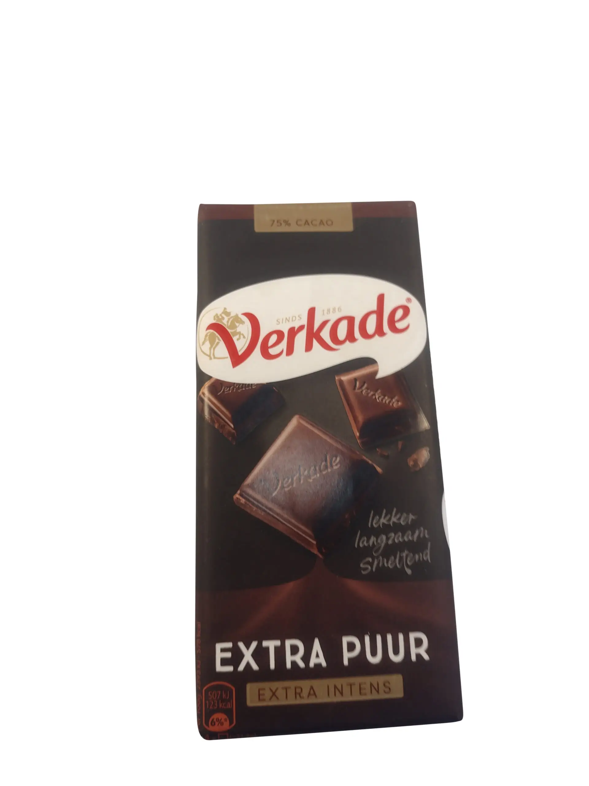 Barra de chocolate Verkade | Barra de chocolate extra escuro | Chocolate holandês | Chocolate holandês Verkade | 3,9 onças no total