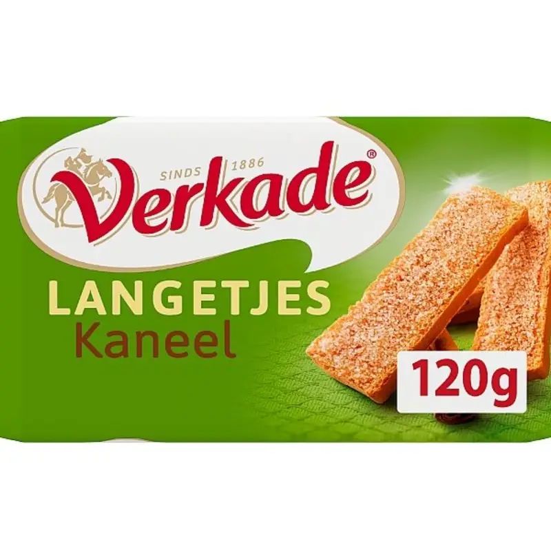 Verkade Cookies | Longs | Verkade Biscuits | Dutch Cookies | 4,2 Ounce Total