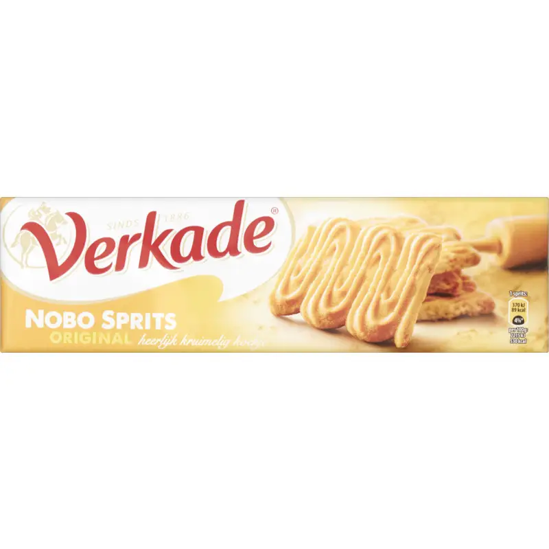 Verkade Cookies | Nobo Sprits Original | Verkade Biscuits | Dutch Cookies | 7 Ounce Total