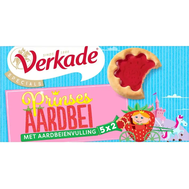 Biscuits Verkade | Kids&Co Princess Strawberry | Biscuits Verkade | Biscuits hollandais | 5,1 onces au total