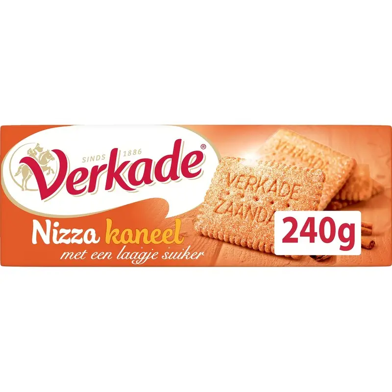 Verkade Cookies | Nizza Cinnamon | Verkade Biscuits | Dutch Cookies | 8,4 Ounce Total