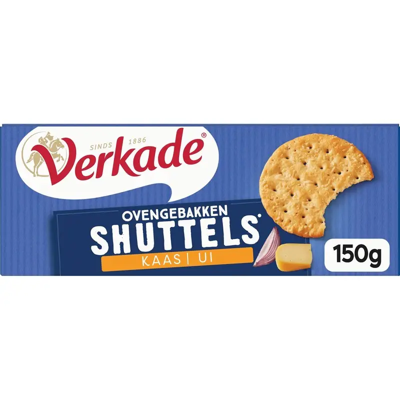 Biscoitos Verkade | Shuttles Cheese / Onion | Biscoitos Verkade | Biscoitos holandeses | 5,2 onças no total
