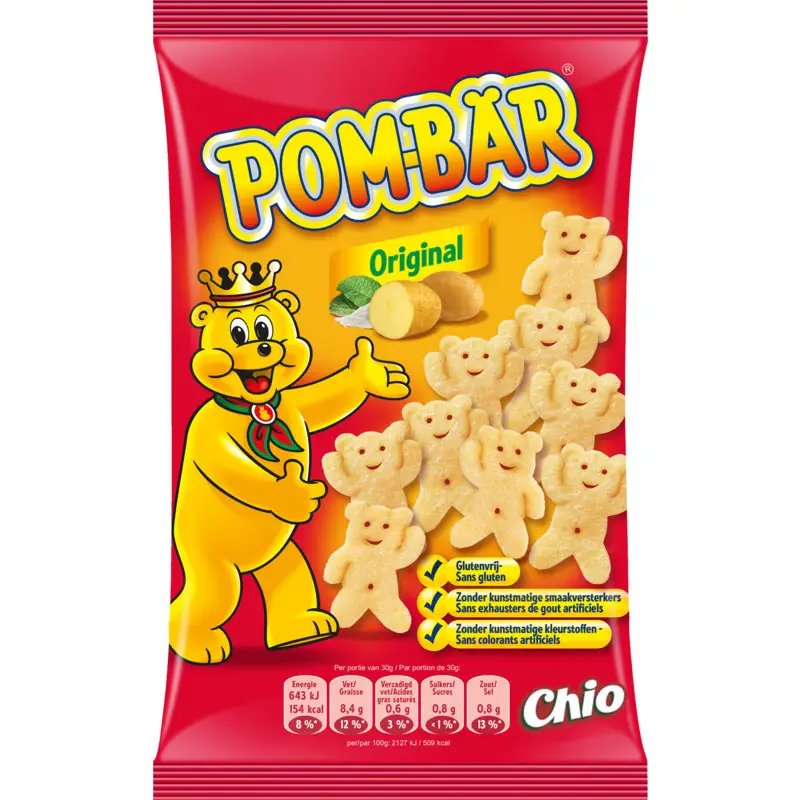 Chio Chips | Pom-Bär Original | Chio Crisps | Deutsche Chips | Insgesamt 3,1 Unzen