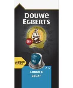 Douwe Egberts Kaffee | Lungo Decaf Kaffeetassen | Kaffee Douwe Egberts | Niederländischer Kaffee | 1,8 Unzen insgesamt