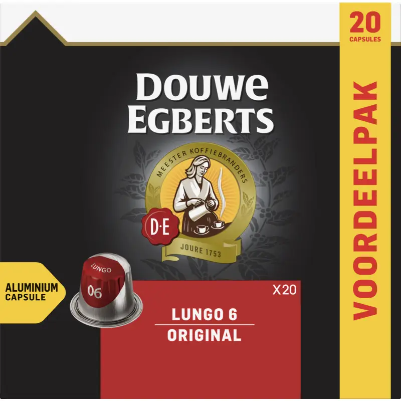 Douwe Egberts Coffee | Lungo Original Coffee Cups | Coffee Douwe Egberts | Dutch Coffee | 3.6 Ounce Total