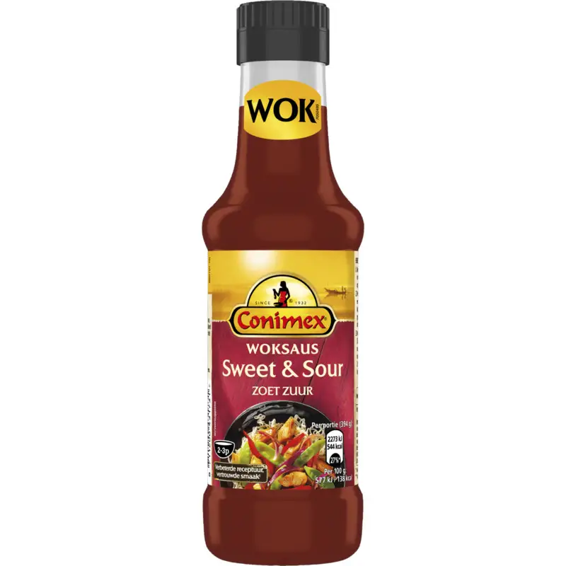 Conimex | Wok-Sauce süß-sauer | Indonesische Gewürzmischung | Conimex-Saucen | 6,1 Unzen insgesamt