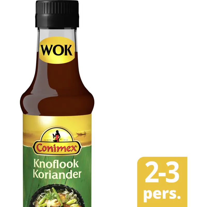 Conimex | Wok-Sauce Knoblauch-Koriander | Indonesische Gewürzmischung | Conimex-Saucen | Insgesamt 6,1 Unzen