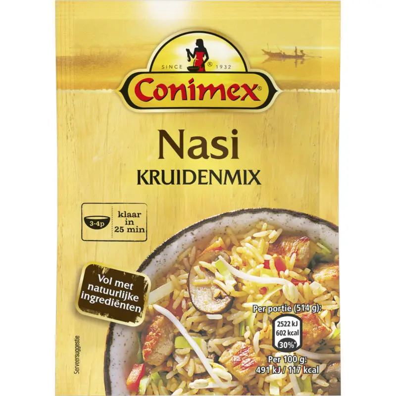 Conimex | Mezcla para arroz frito | Mezcla de especias indonesias | Salsas Conimex | 0,6 onzas en total