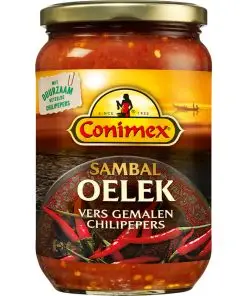 Conimex | Conimex Sambal Oelek Frisch gemahlene Chilischoten | Indonesische Gewürzmischung | Conimex-Saucen | Insgesamt 13,2 Unzen