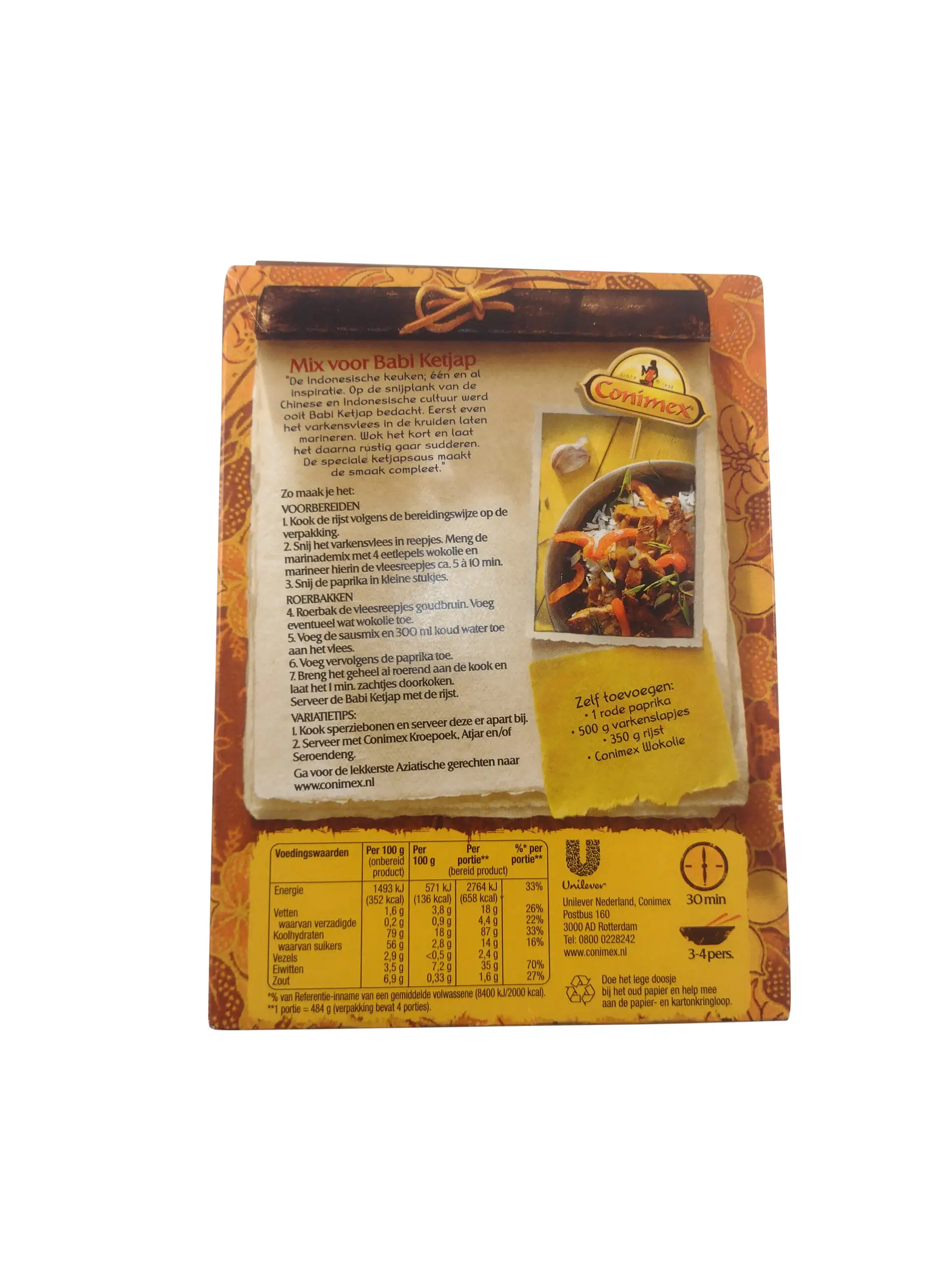 Conimex | Mix Babi Ketjap | Mezcla de especias indonesias | Salsas Conimex | 3,2 onzas en total - Imagen 2