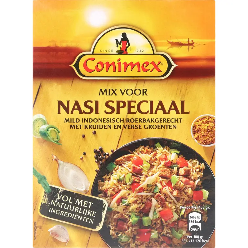 Conimex | Mezcla Nasi Special | Mezcla de especias indonesia | Salsas Conimex | 1,4 onzas en total