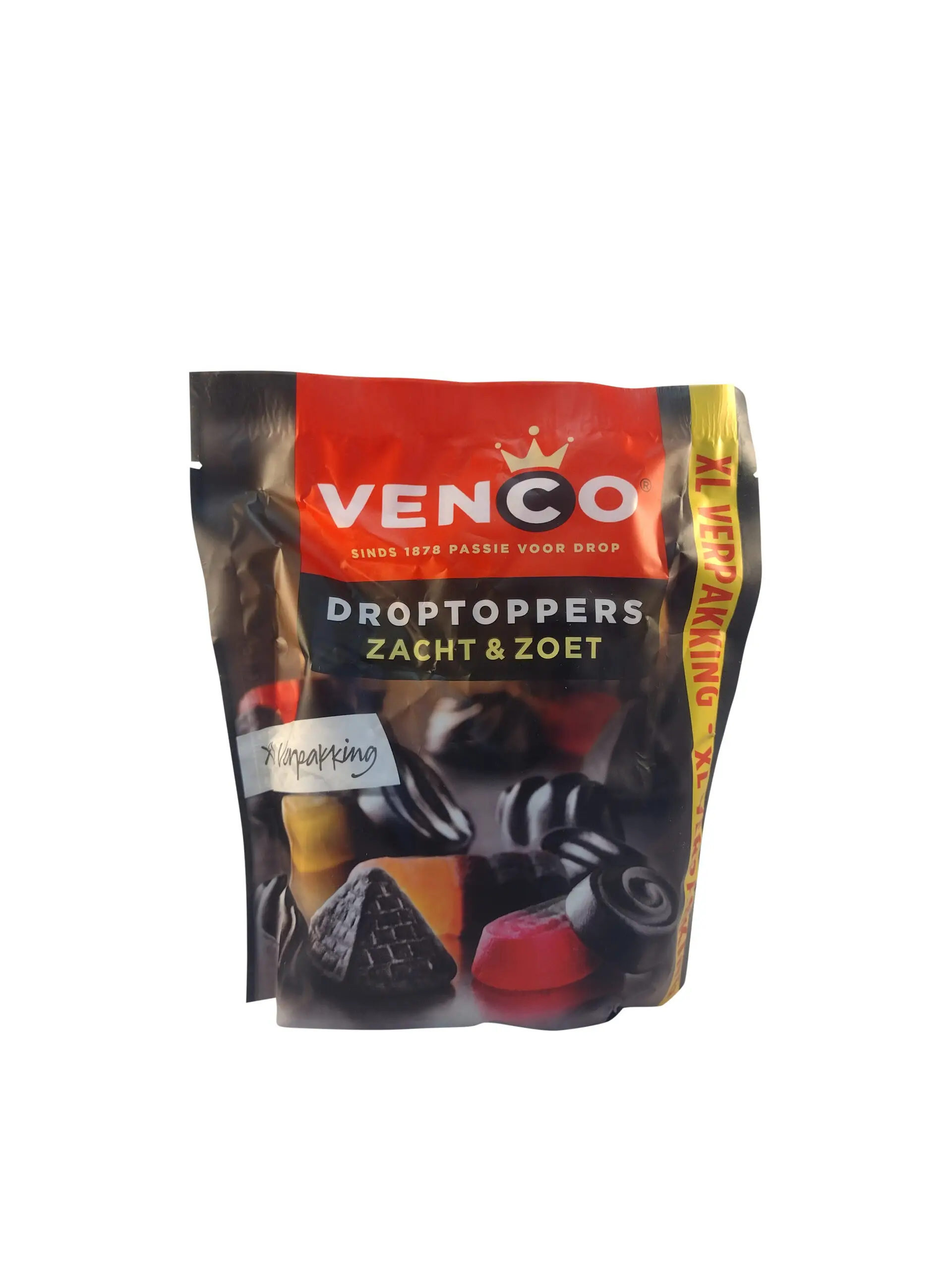 Alcaçuz Venco | Venco Droptoppers Soft Sweet | Alcaçuz holandês Venco | Alcaçuz holandês | 9,8 onças no total