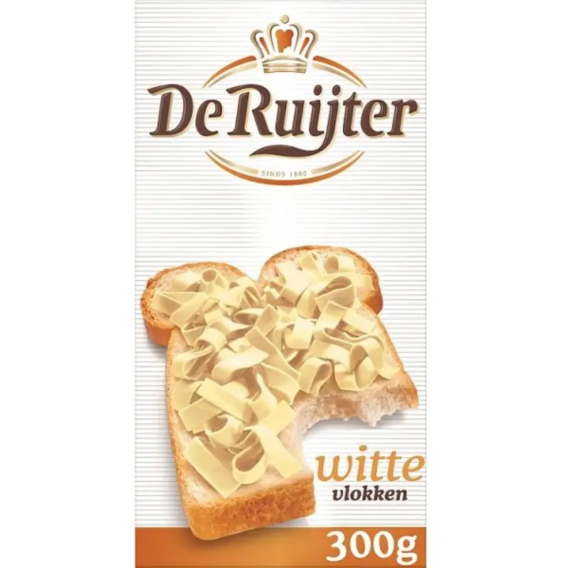 Hagelslag De Ruijter | Flocos Brancos | De Ruijter | Granulado de Chocolate Holandês | 10,5 onças no total