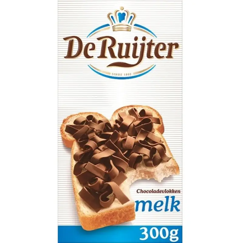 Hagelslag De Ruijter | Flocos de Leite | De Ruijter | Granulado de Chocolate Holandês | 10,5 onças no total
