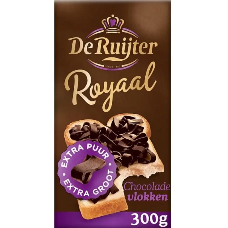 Hagelslag De Ruijter | Flocos de Chocolate Extra Escuros XL | De Ruijter | Granulado de Chocolate Holandês | 10,5 onças no total