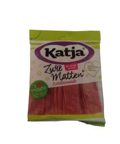 Bonbons Katjes | Sour Stripes Strawberry | Bonbons gélifiés Katjes | Bonbons Katja | 4,4 onces au total