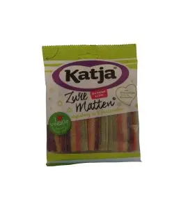 Bonbons Katjes | Katja Sour Mats aux saveurs de fruits | Bonbons gélifiés Katjes | Bonbons Katja | 4,4 onces au total