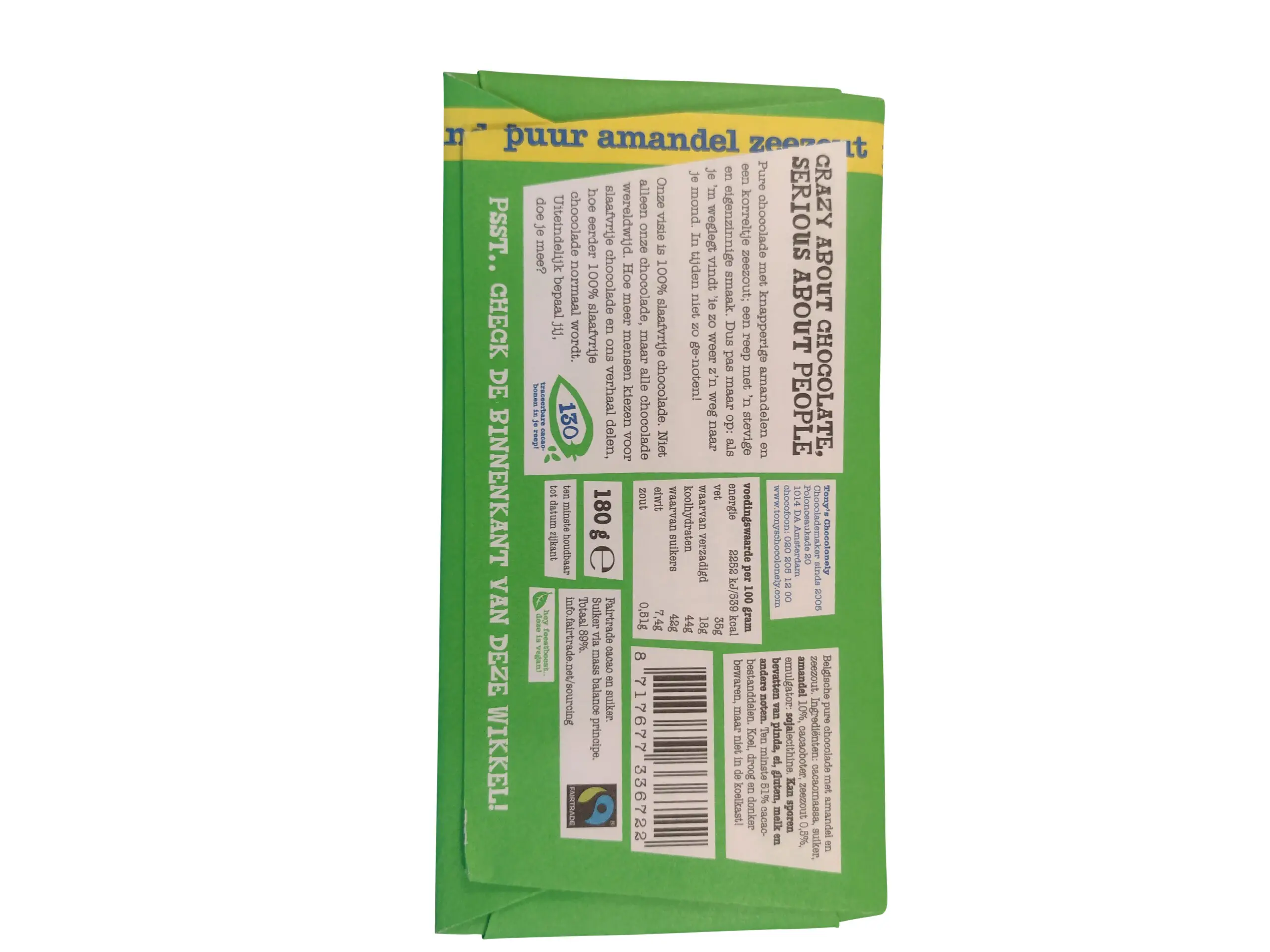 Tony'S Chocolonely | Dark Almond Sea Salt | Tonys Chocolonely Chocolate Bars | Tonys Chocolate | 6.3 Ounce Total - Image 3