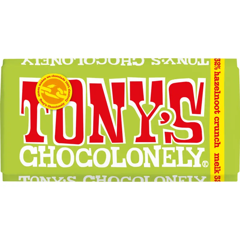 Tony'S Chocolonely | Leite com Avelã Crocante | Barras de Chocolate Tonys Chocolonely | Chocolate Tonys | 6,3 onças no total - Image 2