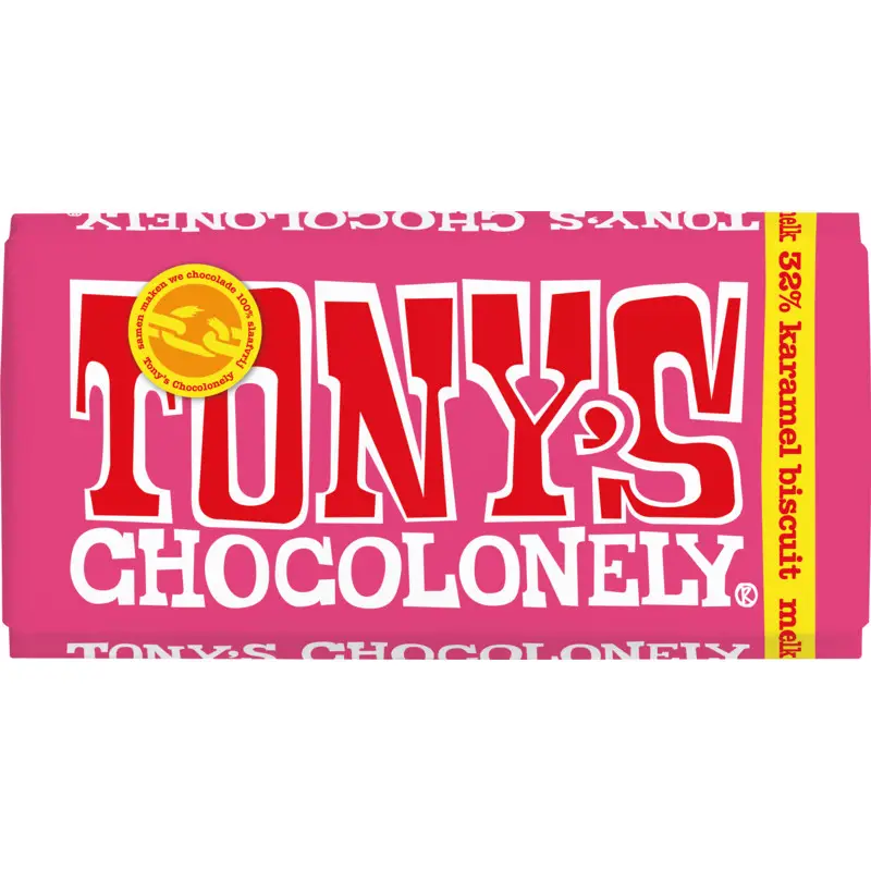 Tony'S Chocolonely | Biscoito de Caramelo com Leite | Barras de Chocolate Tonys Chocolonely | Chocolate Tonys | 6,3 onças no total - Image 2