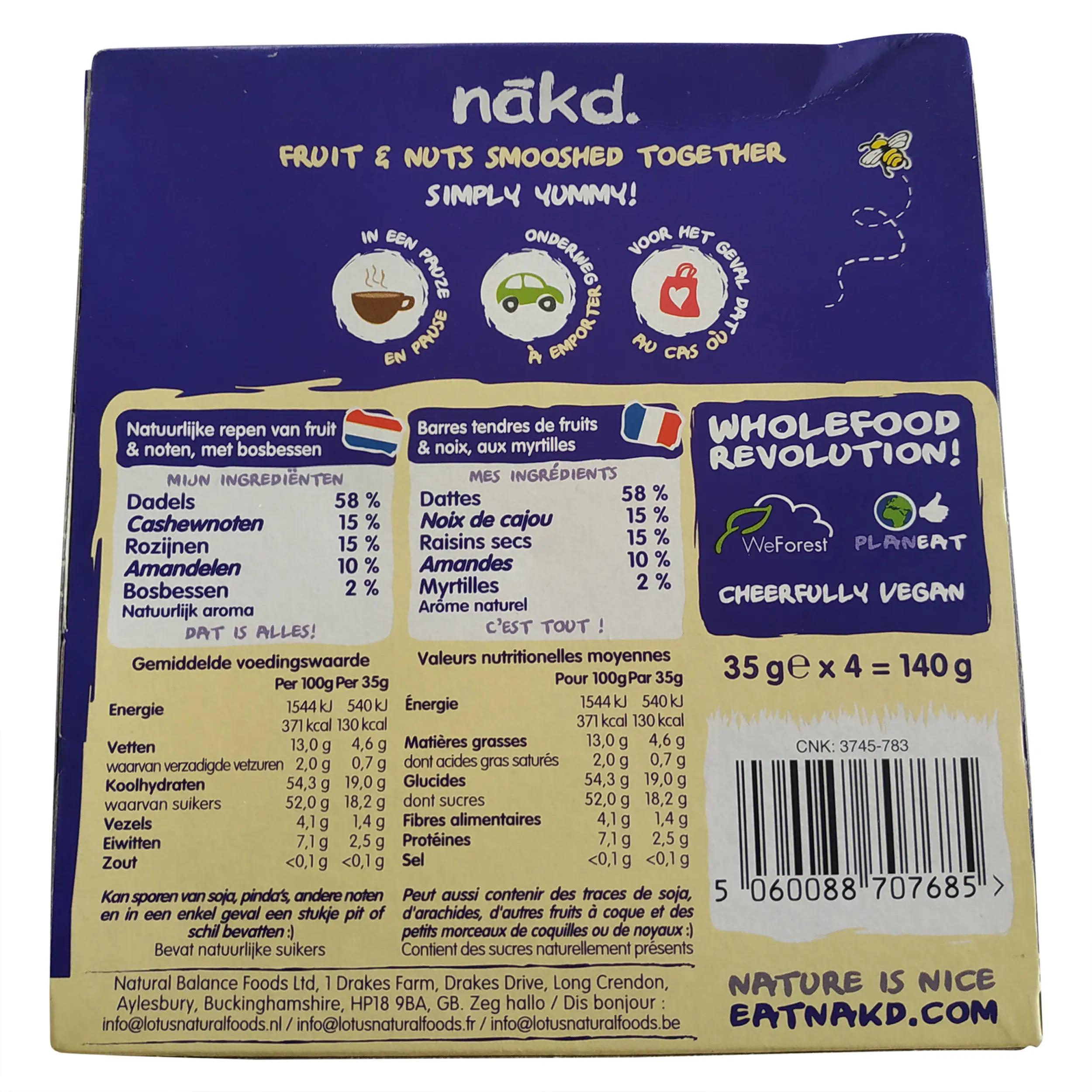 Nakd Blueberry Muffin | Nakd Bar | All Natrual Nakd Bar for a Healthy Living | Nakd Bars | 4.93 Ounce Total Weight - Image 5