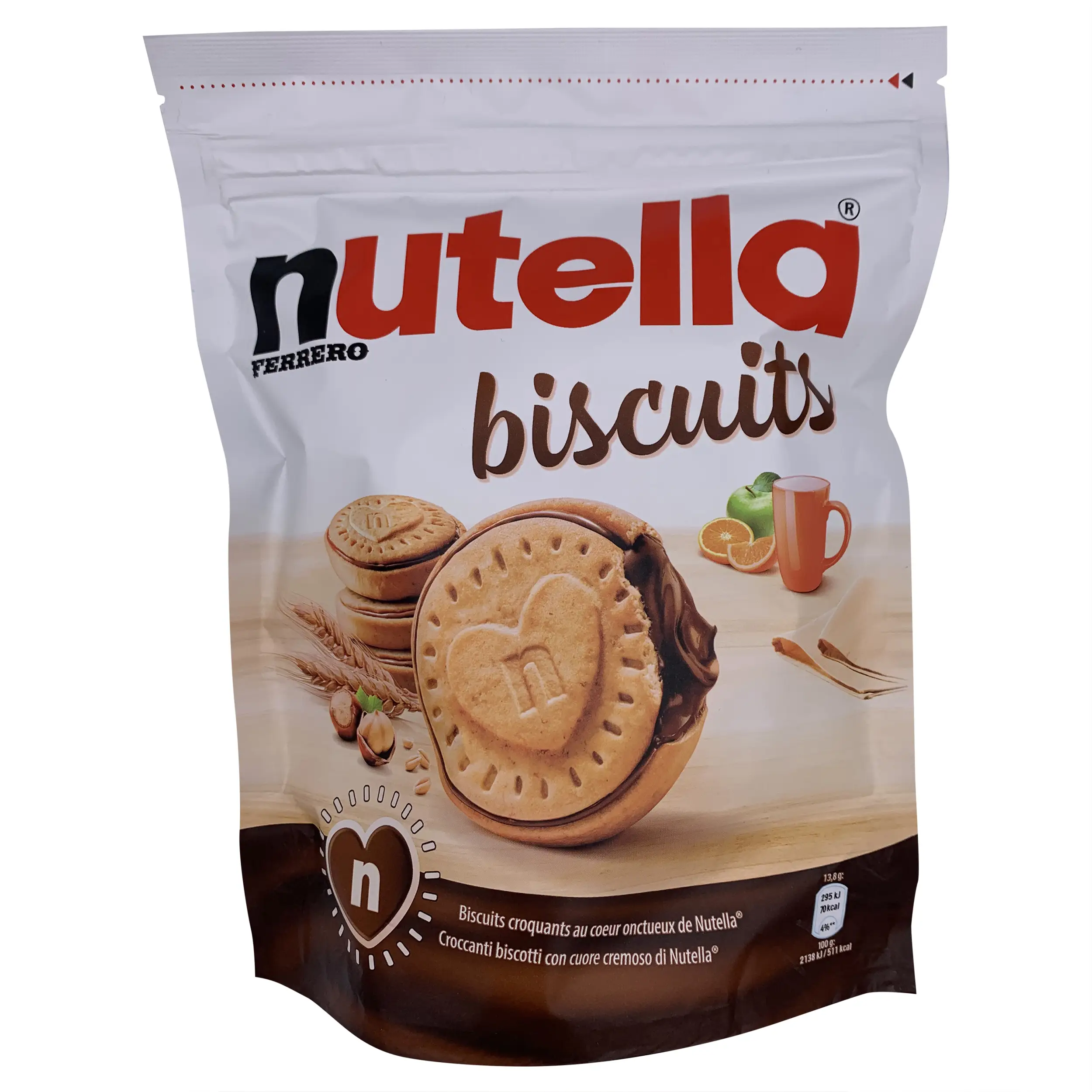 Nutella Biscuits Resealable Bag | Nutella Biscuits Cookies Ferrero | Ferrero Nutella biscuits | Nutella Biscuits Italian | 10.72 Ounce Total Weight