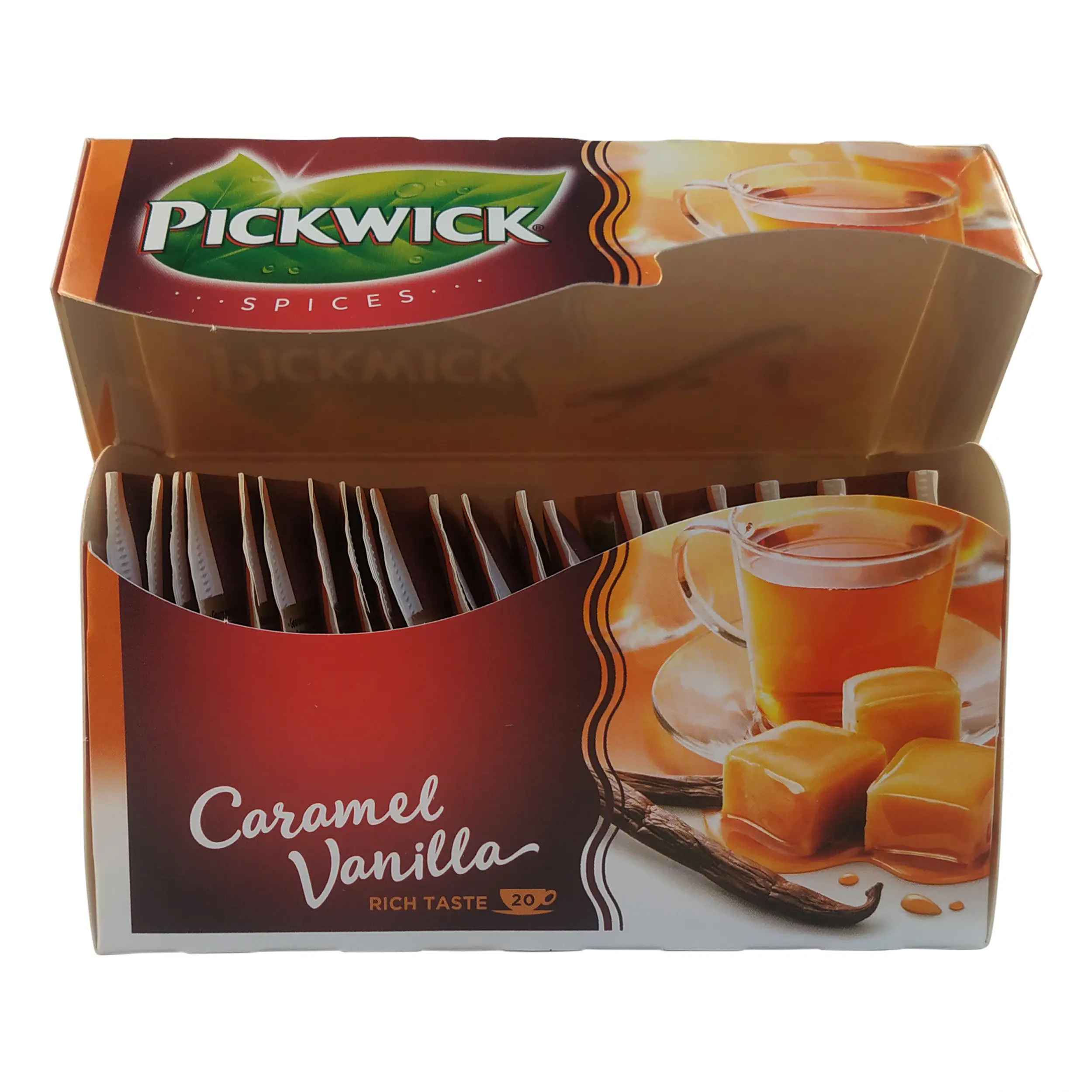 Pickwick Tea Bags | Caramel Vanilla Tea | 20 Pieces of Caramel Vanilla Tea | Winter Spice Tea | 1.05 Ounce Total Weight - Image 2