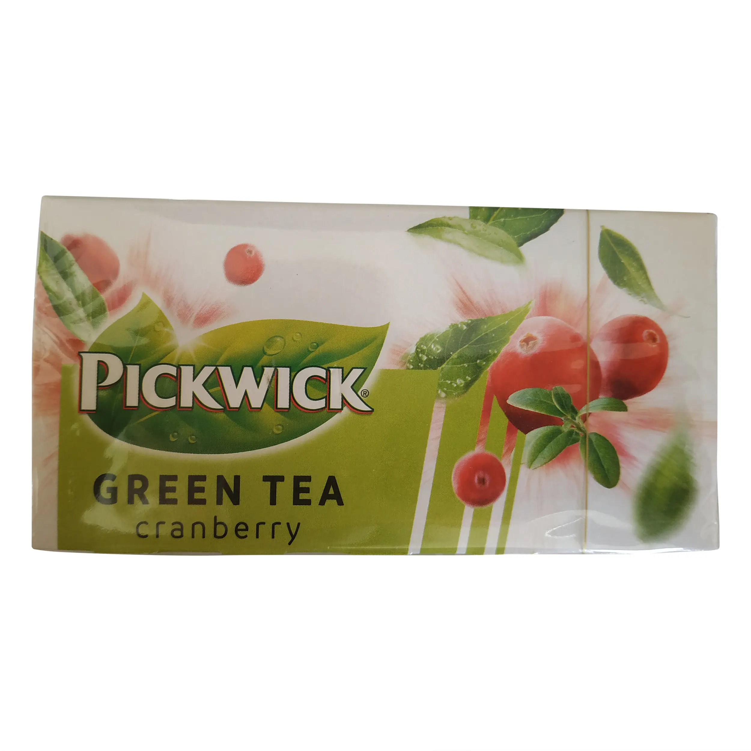 Chá Pickwick | Chá holandês | Pickwick Green Tea Cranberry - 20 saquinhos | Chá holandês Pickwick | Peso total de 1,05 onças
