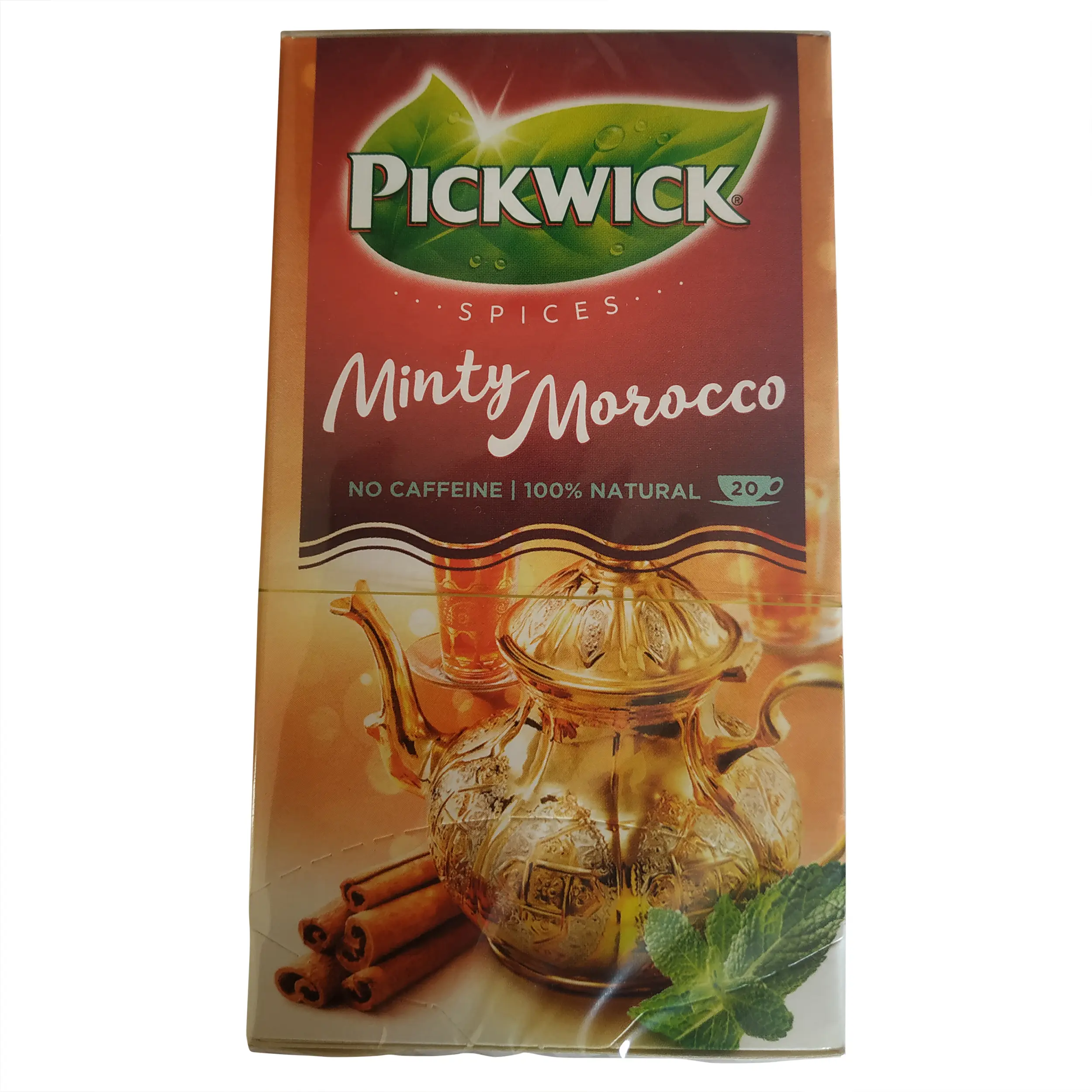 Chá Pickwick | Chá holandês | Pickwick Minty Morocco - 20 saquinhos | Chá holandês Pickwick | Peso total de 1,41 onças