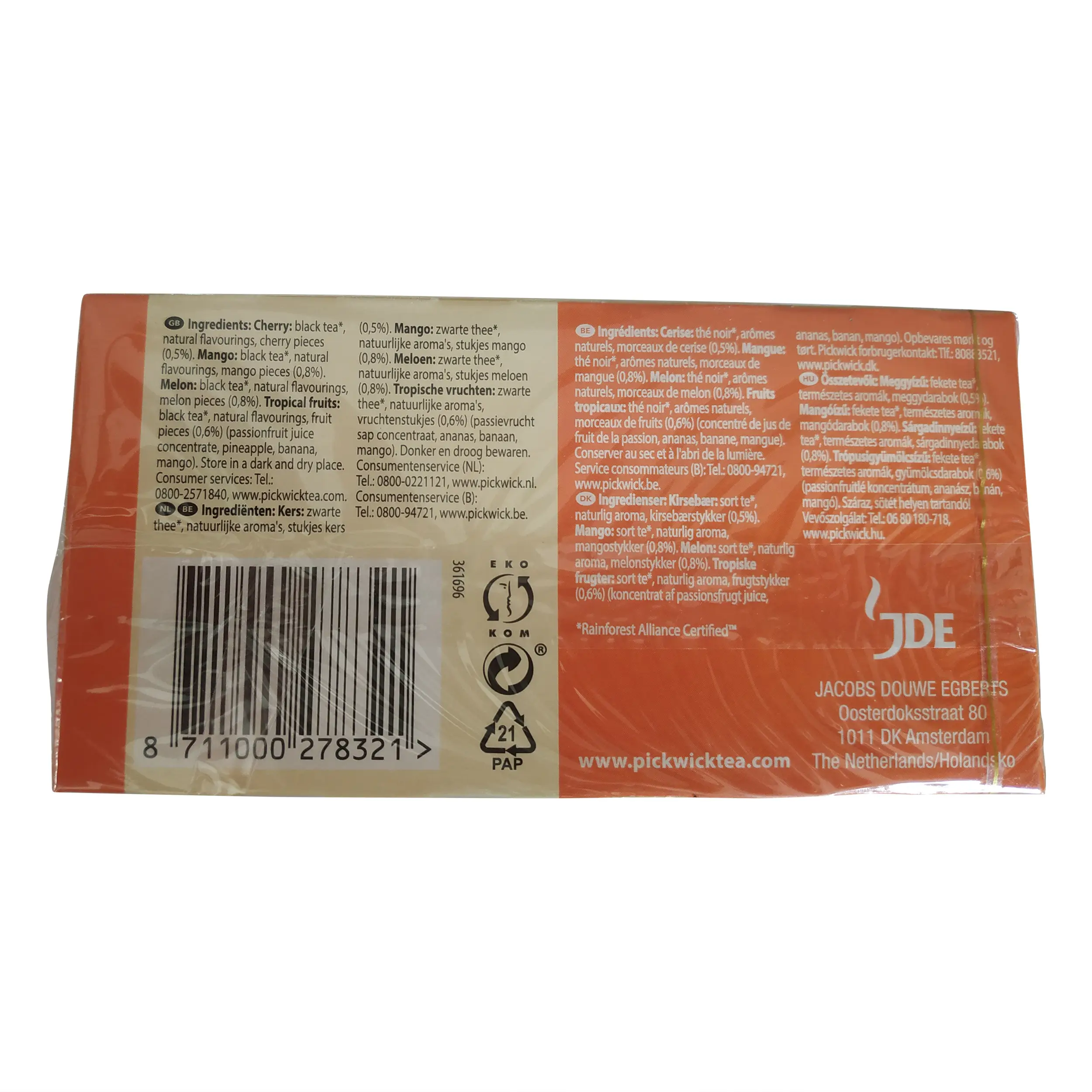 Pickwick Tea | Dutch Tea | Variation Box Orange - 20 Bags with 4 Flavors | Pickwick Dutch Tea | 1.05 Ounce Total Weight - Image 7