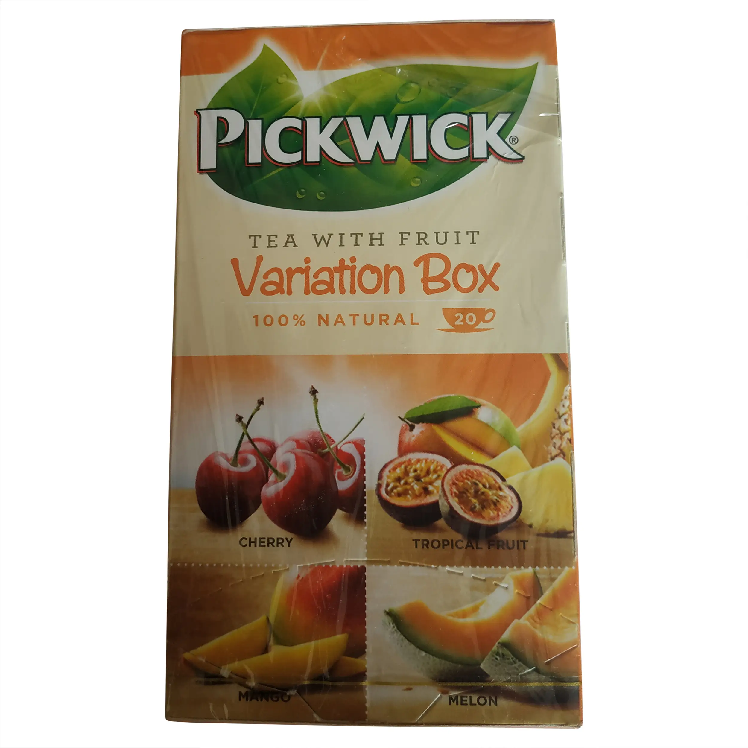 Chá Pickwick | Chá holandês | Caixa variada de laranja - 20 saquinhos com 4 sabores | Chá holandês Pickwick | Peso total de 1,05 onças