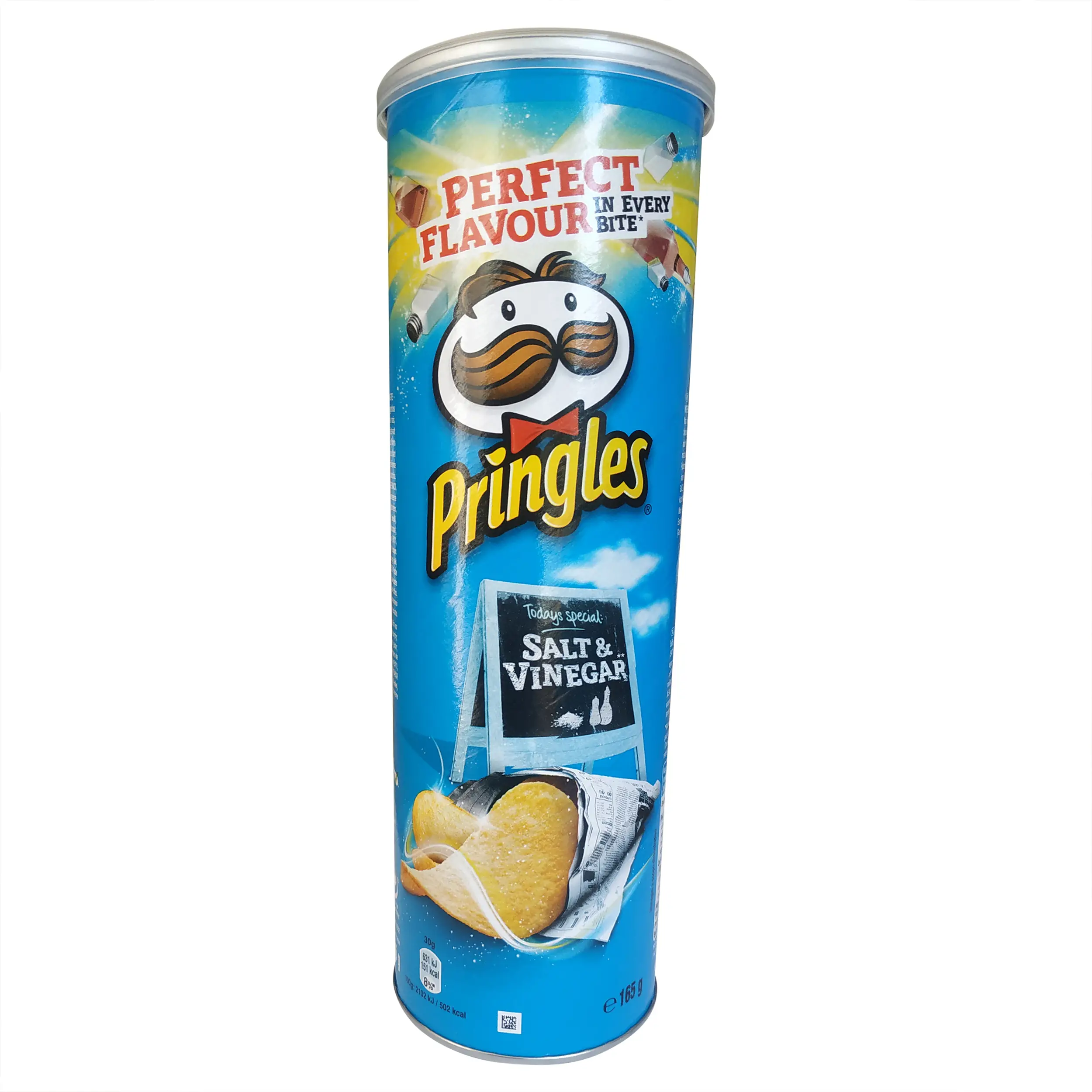 Pringles com sal e vinagre | Batatas fritas Pringles | Pringles clássicas com sabor a sal e vinagre | Pringles com sal e vinagre | Peso total de 5,82 onças