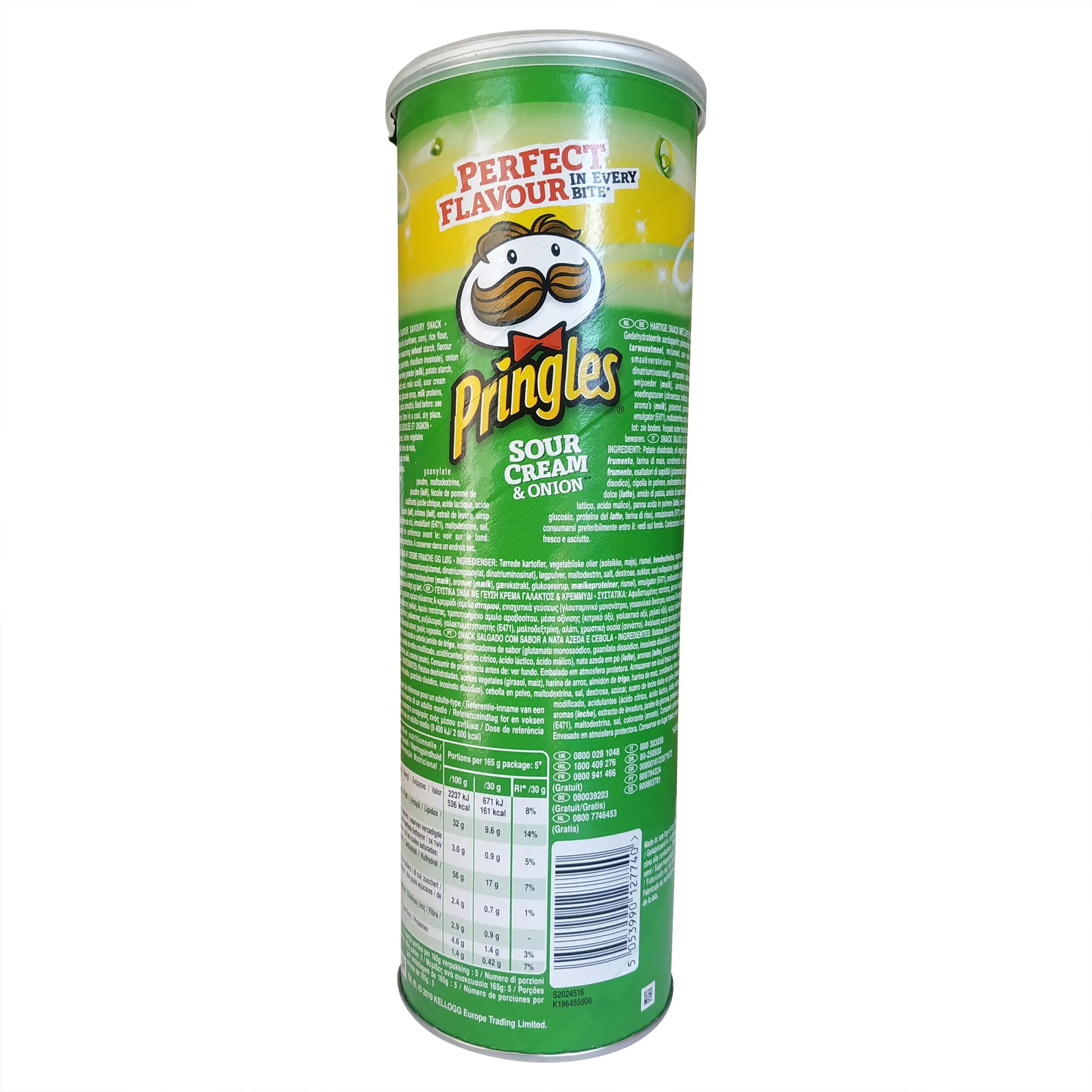 Pringles Sour Cream and Onion | Pringles Crisps | Sour Cream & Onion Flavor | Sour Cream Pringles | 5.82 Ounce Total Weight - Image 3