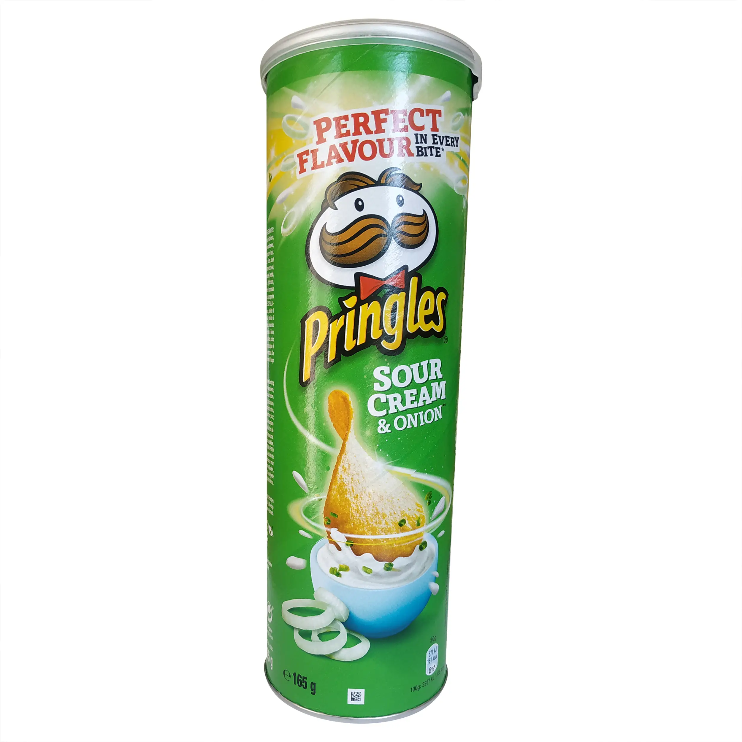 Pringles Sour Cream and Onion | Batatas fritas Pringles | Sabor Sour Cream & Onion | Pringles Sour Cream | Peso total de 5,82 onças