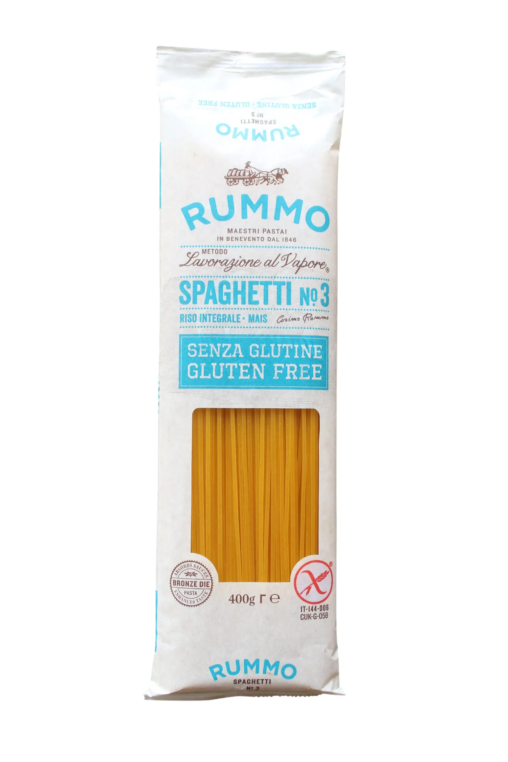 Rummo Spaghetti | Gluten Free Spaghetti | Rummo Senza Gluten Free Spaghetti | Rummo | 14.1 Ounce Total Weight