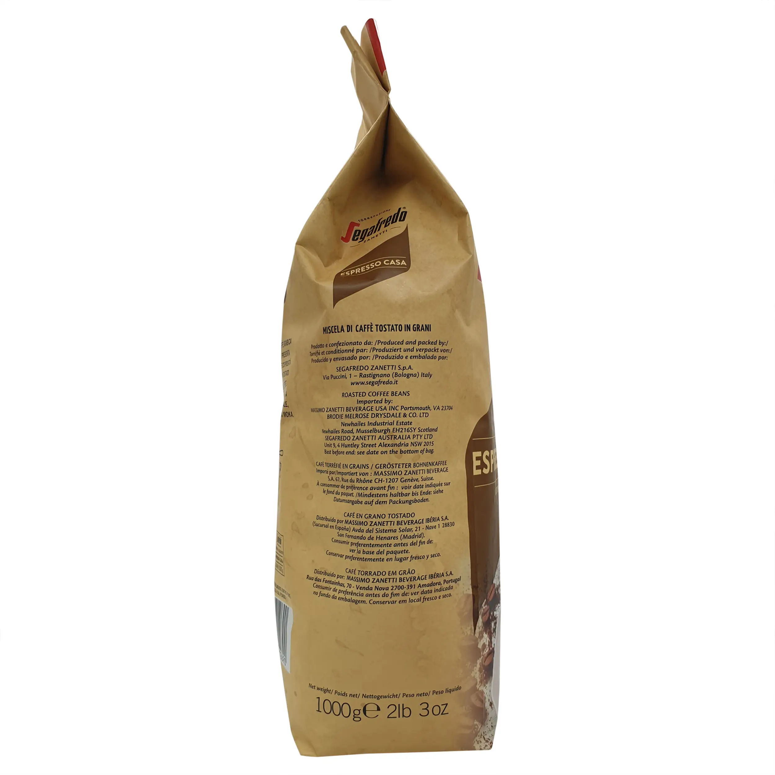 Segafredo Zanetti | Segafredo  | Segafredo Zanetti Espresso Casa  | Segafredo Coffee Beans | 35.27 Ounce Total Weight - Image 4
