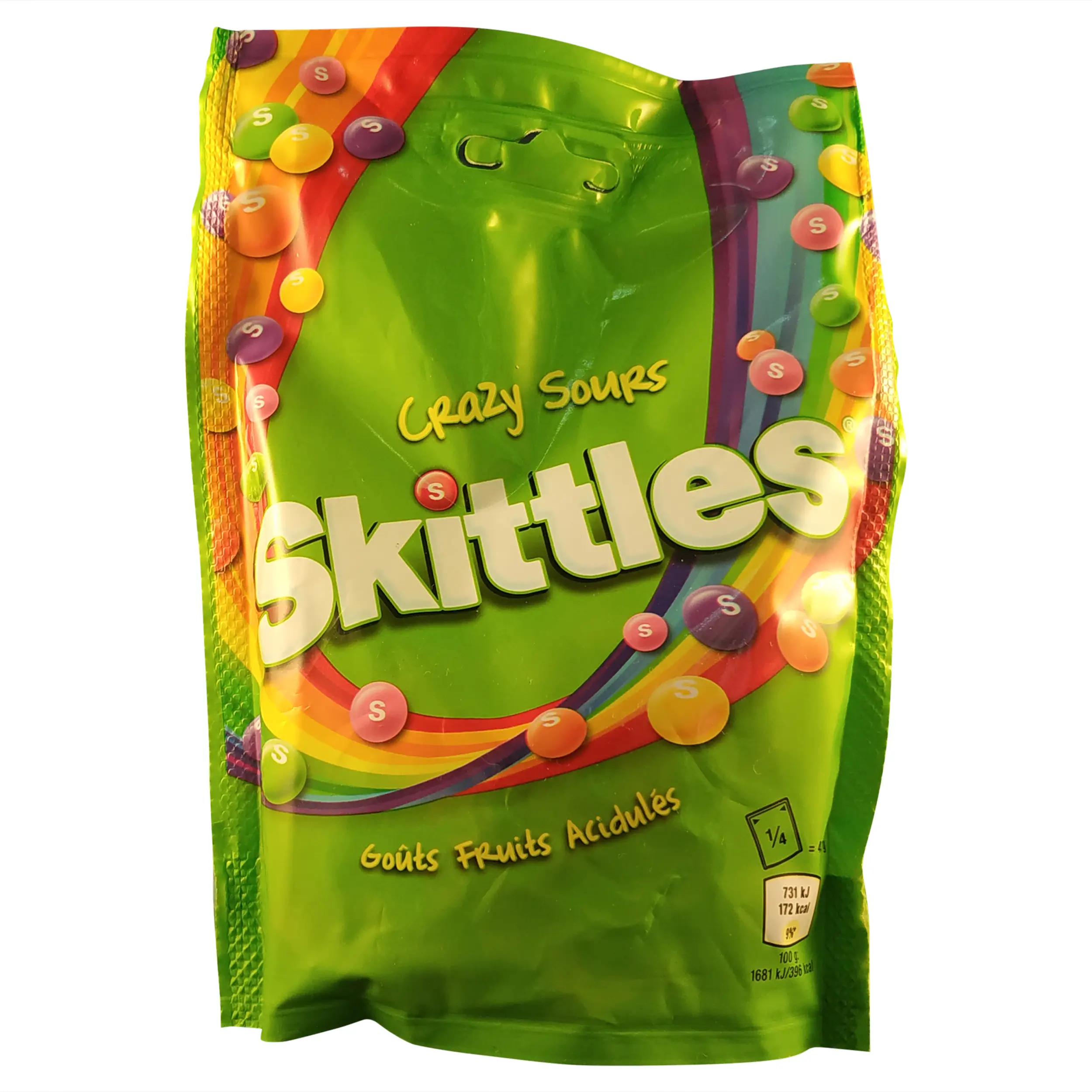 Sour Skittles | Doces Skittles | Skittles Crazy Sours Stand Up Pouch | Doces ácidos | Peso total: 6,13 onças