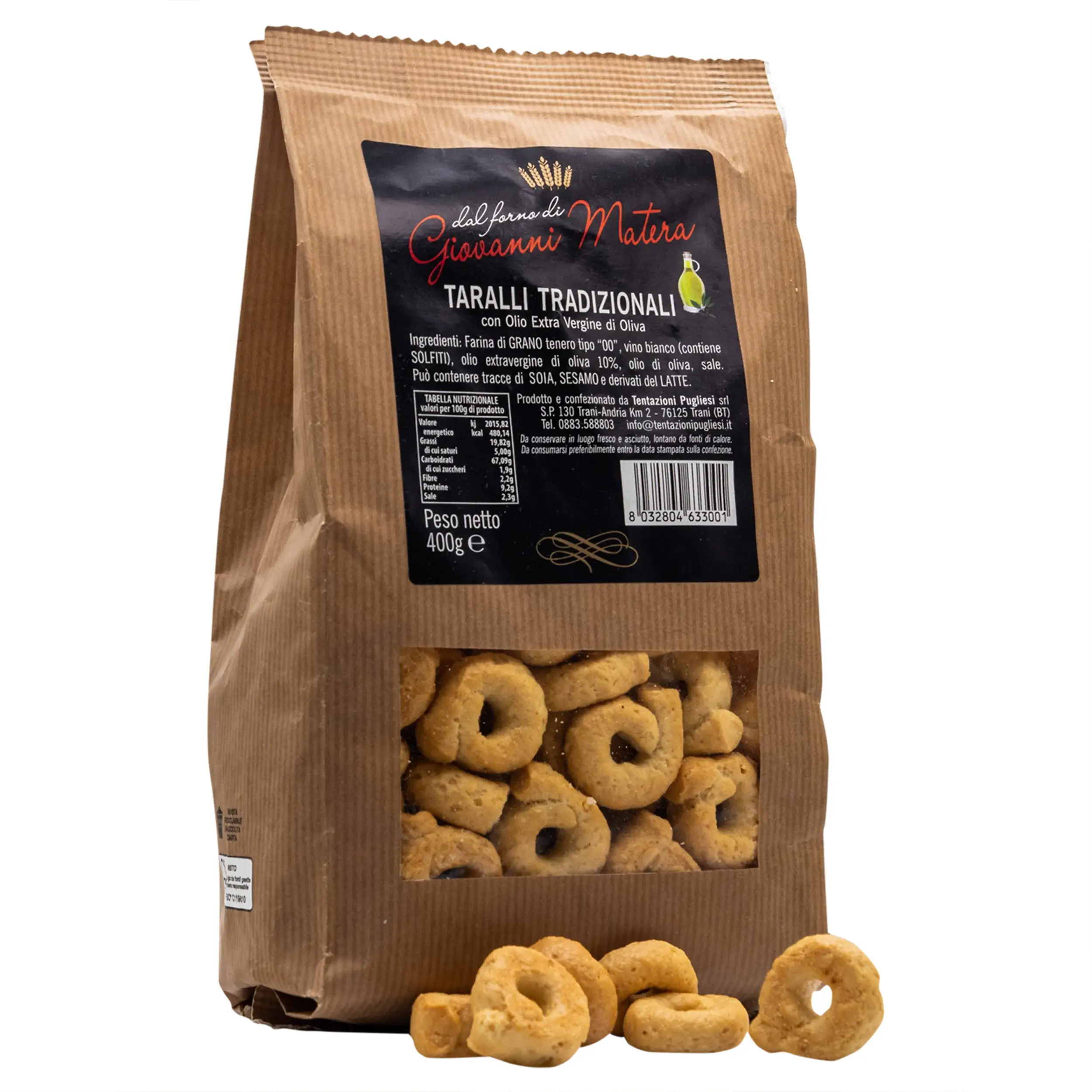 Taralli Crackers | Taralli Snacks | Traditional Apulian Taralli | Tarallini Italian Crackers | 14.1 Ounce Total Weight
