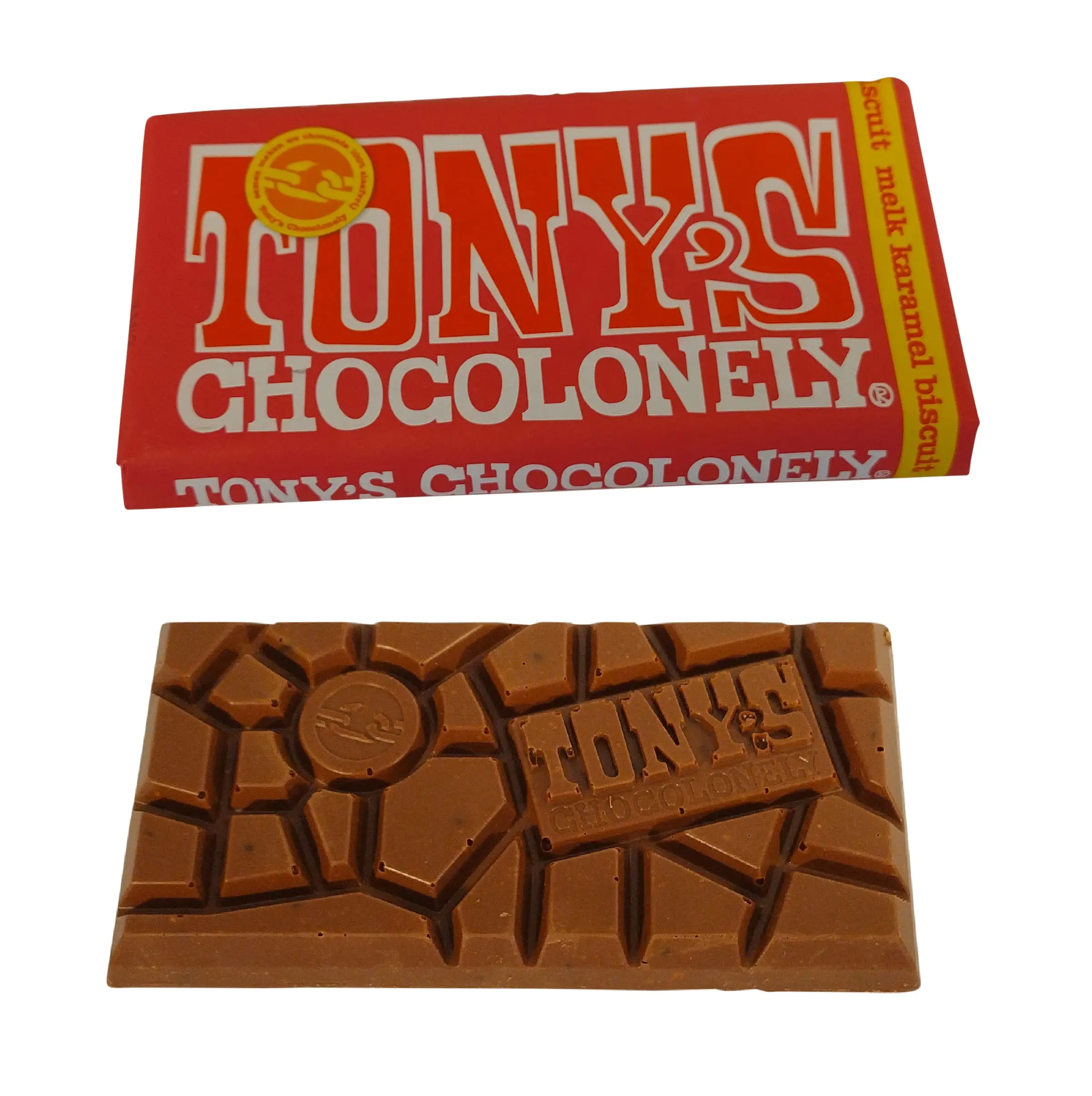 Tony'S Chocolonely | Biscoito de Caramelo com Leite | Barras de Chocolate Tonys Chocolonely | Chocolate Tonys | 6,3 onças no total