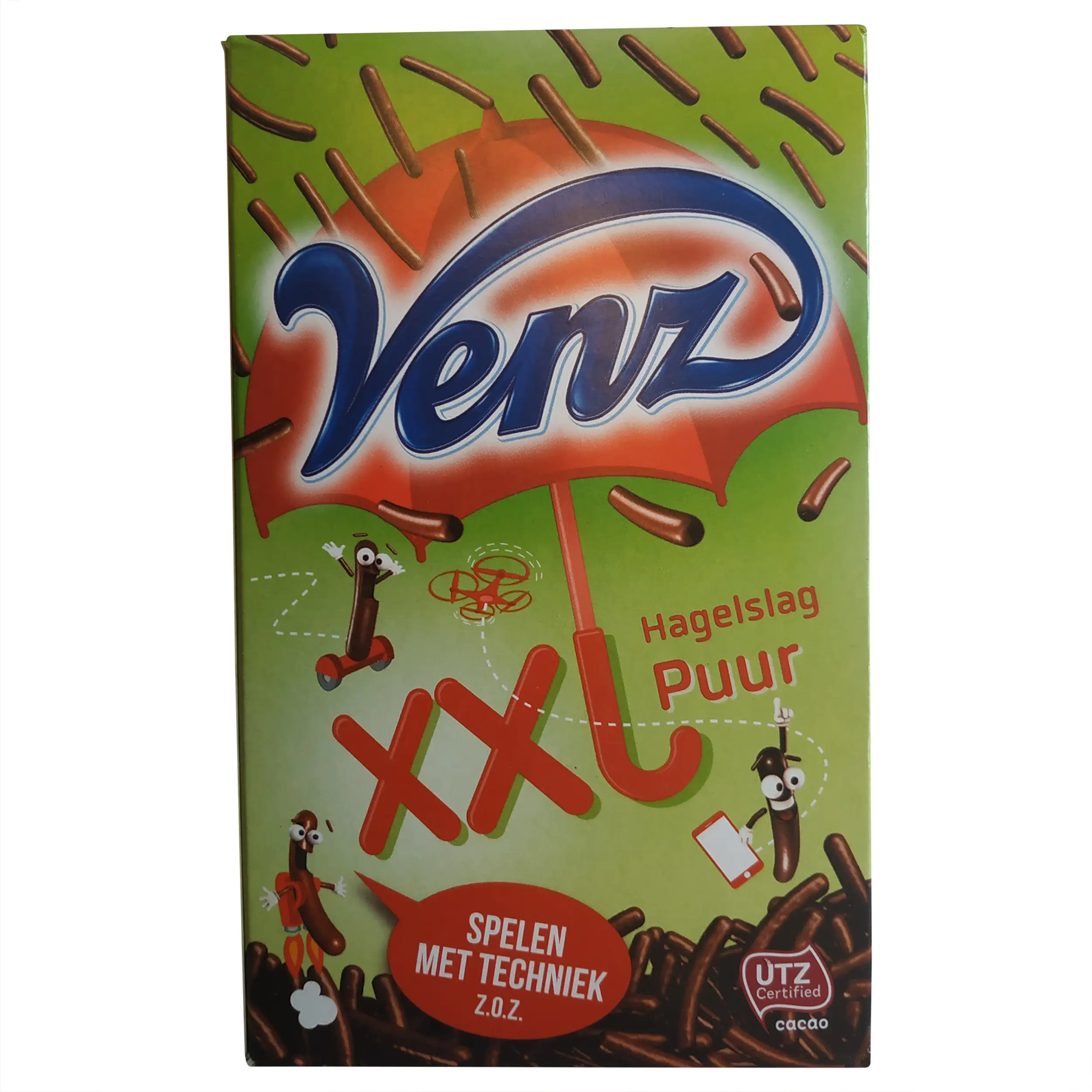 Hagelslag Chocolat noir XXL Sprinkles Venz | Pépites de chocolat hollandaises extra larges noires | Pépites hollandaises noires de Venz | 375 g au total – Image 2