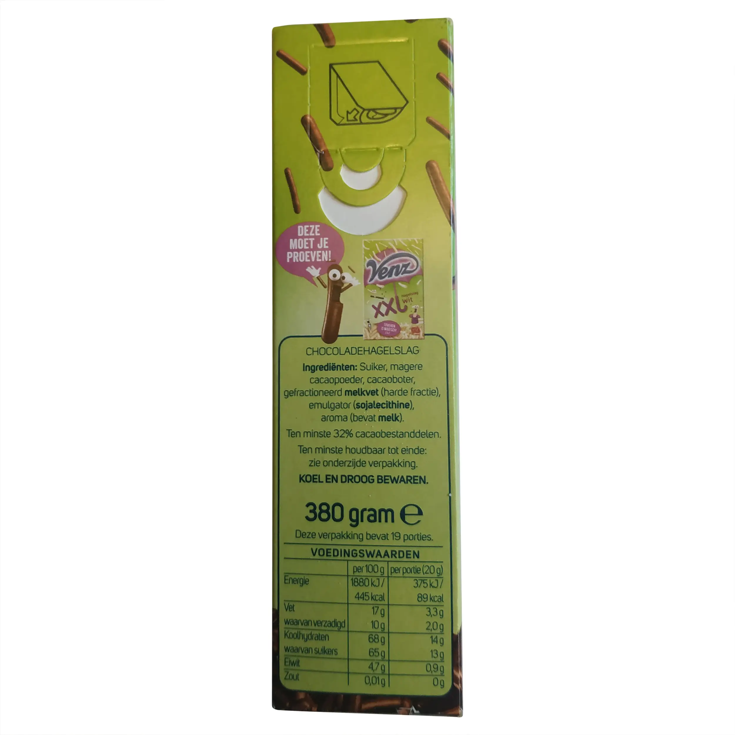 Hagelslag Chocolat noir XXL Sprinkles Venz | Pépites de chocolat hollandaises extra larges noires | Pépites hollandaises noires de Venz | 375 g au total – Image 4