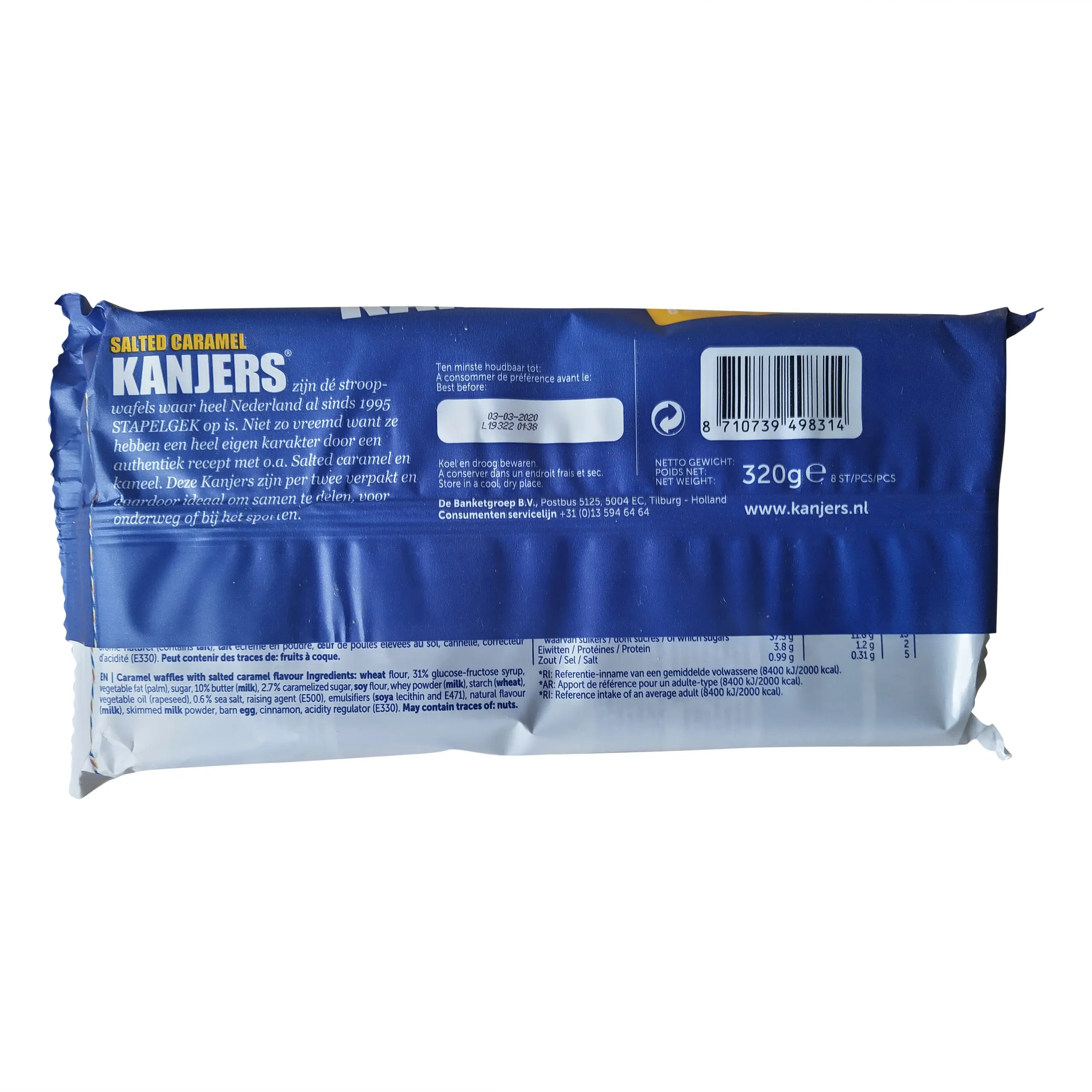 Kanjers Stroopwafels | Caramel Wafers wrapped per 2 | Kanjers | Salted Caramel Stroopwafels 4x2 pieces | Wafers with Salted Caramel | Total Weight 11.28 ounce - Image 5