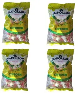 Napoleon Candy 4er-Pack | Napoleon Zitronenbonbons | Napoleon Lemur | Napoleon Candy Zitrone mit Brausepulver | 4 Beutel à 7,93 Unzen