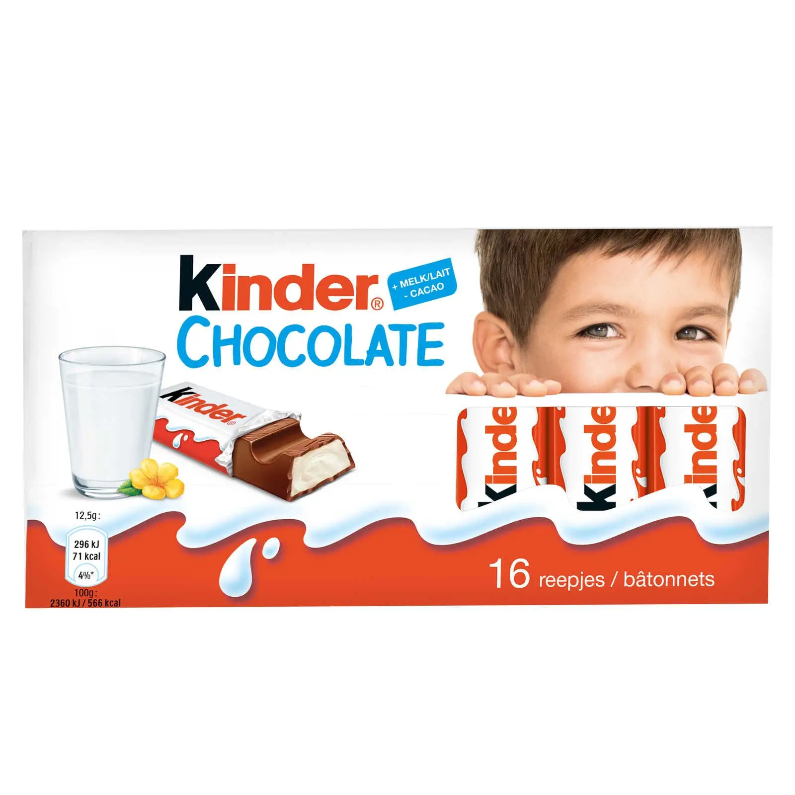 Chocolat Kinder | 16 barres de chocolat | Barres Kinder | Barres chocolatées Kinder | 7 onces au total