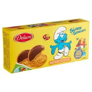 Biscuits Delacre | Biscuits Les Schtroumpfs au chocolat au lait 6 pièces 2 biscuits | Biscuits Delacre | Biscuits belges Delacre | 5,2 onces au total – Image 2
