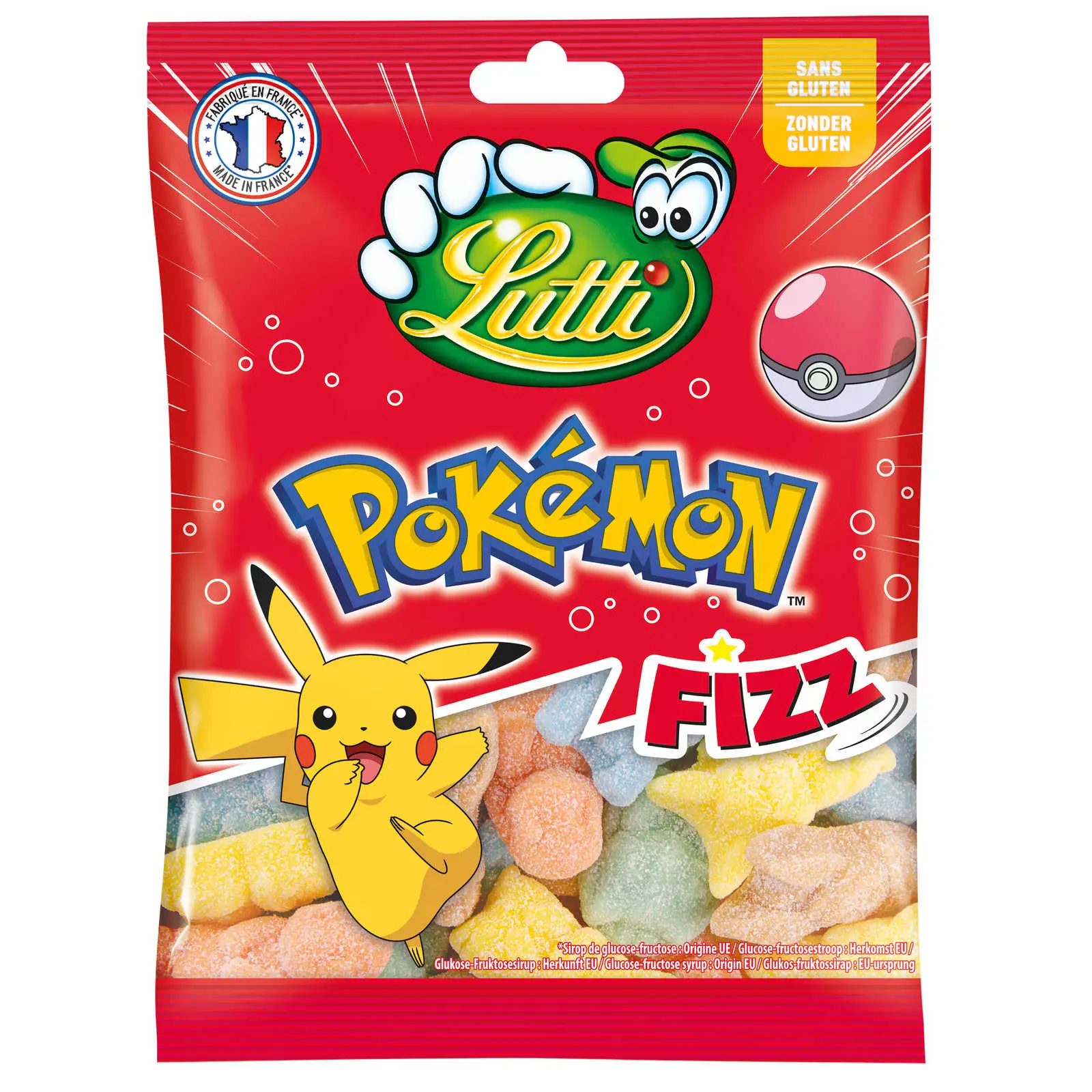 Doces Lutti | Pokémon Fizz | Doces Lutti | Pastilhas Lutti | 6,3 onças no total