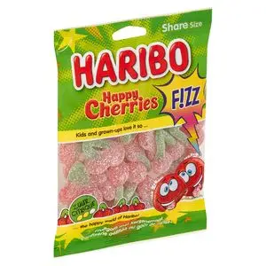 Doces Haribo | Happy Cherries F!Zz Share Size | Gomas Haribo | Doces Haribo | 7 onças no total - Image 2